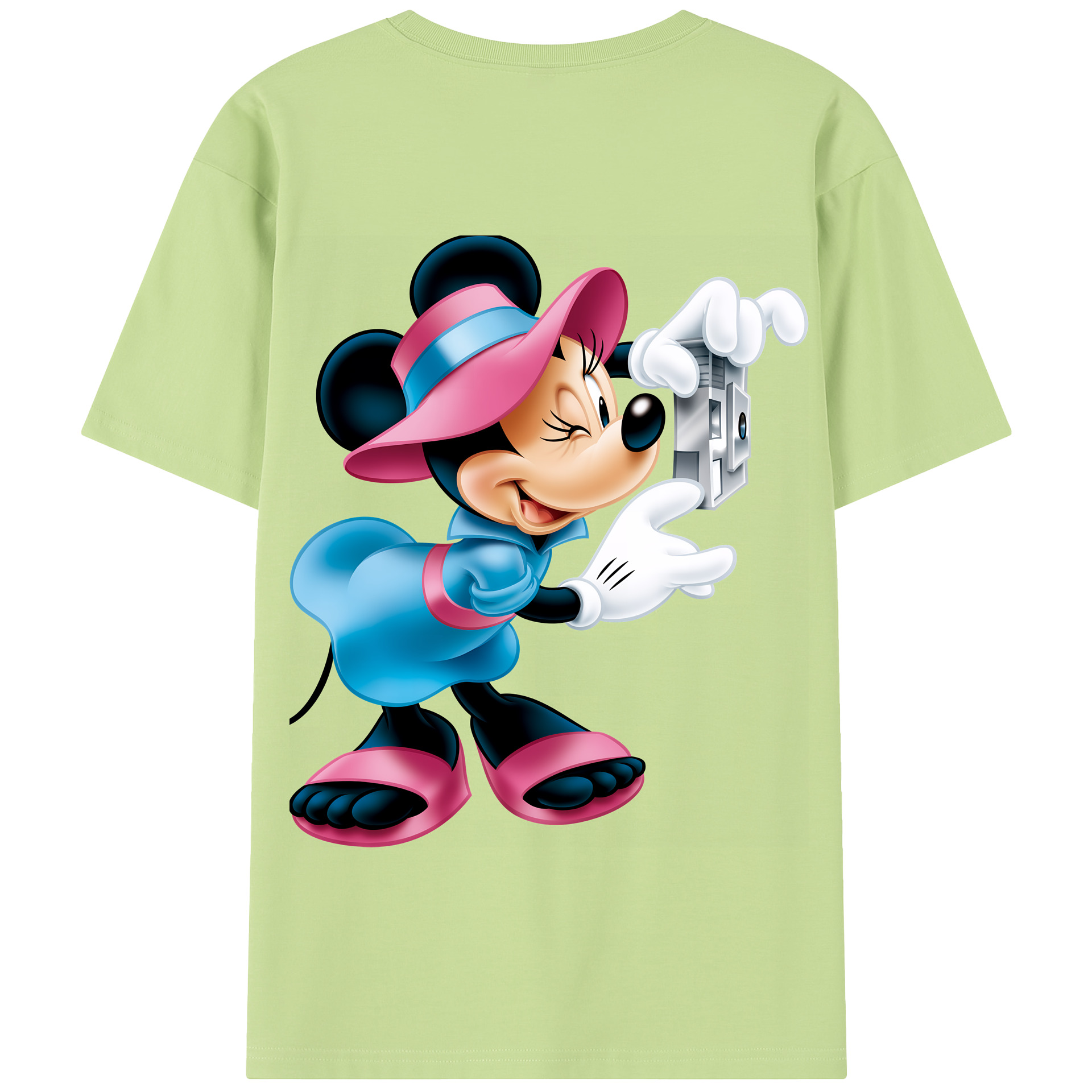 （画像用） ミッキーマウス Mickey Mouse 綿100％半袖Tシャツ（背面プリント）